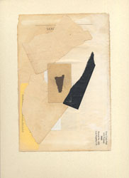 GEORGE HERMS - untitled (Saxon), collage, abstract, minimal