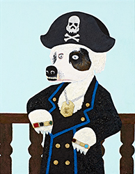 ROAST HOGGMANN - Captain of Infinity, painting, dog, pirate