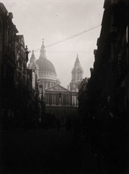 E.O. HOPPE - St. Paul's Cathedral, London, c.1918, photography, vintage, black and white, architecture