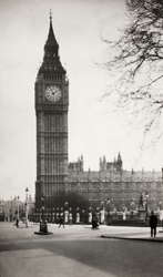 E.O. HOPPE - Big Ben, London, 1925, photography, vintage, England, black and white