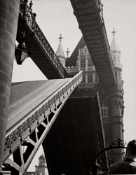 E.O. HOPPE - Tower Bridge Opening, London, 1934, photography, vintage, England, black and white