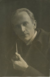 E.O. HOPPE - A. A. Milne, writer, 1916, photography, vintage, black and white, portrait