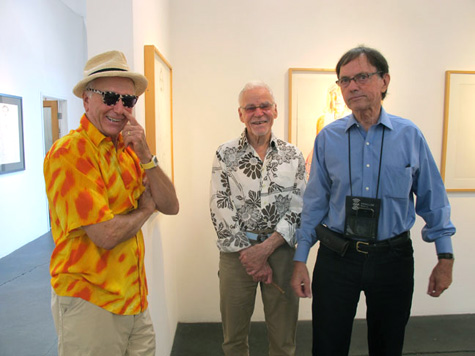 Billy Al Bengston, Don Bachardy, and Julian Wasser at Craig Krull Gallery, 2011