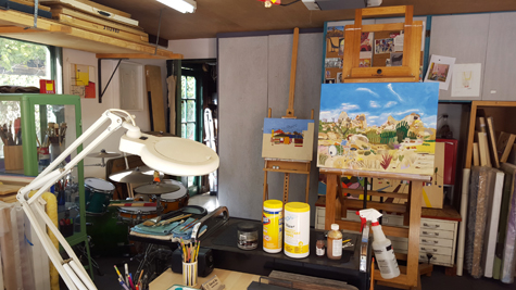 Carol Es's studio, 2015