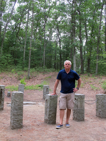 Craig Krull at the site of Thoreau's Cabin at Walden Pond, 2013