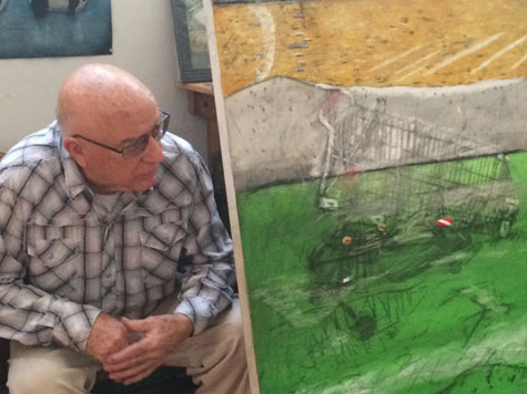 David Bungay in his studio, May 2015