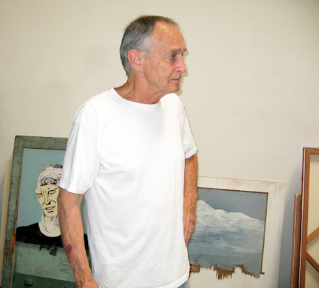 Llyn Foulkes in his studio, 2006