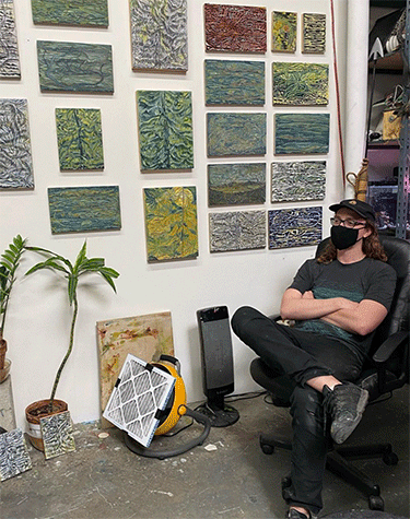 Keenen Derby in his studio, November 2020