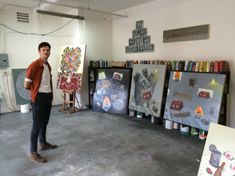 Mark Posey in his studio, 2015