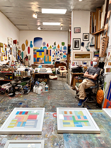 Ned Evans in his studio, 2023