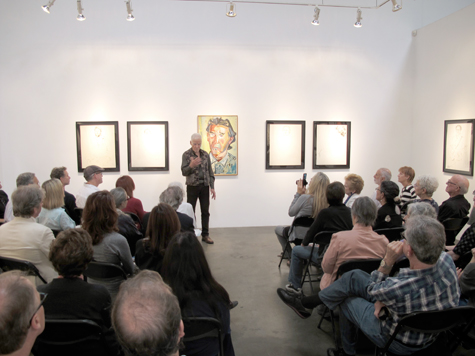 Don Bachardy giving a talk on his Pacific Standard Time exhibition at Craig Krull Gallery