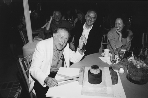 Julius Shulman's 94th birthday, with Craig Krull and Karen Hirshan