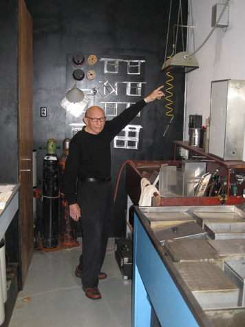 Marvin Rand in his darkroom