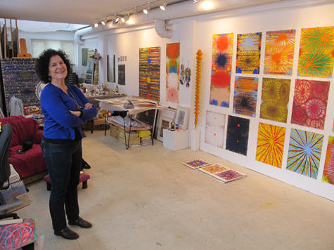 Robin Mitchell in her studio