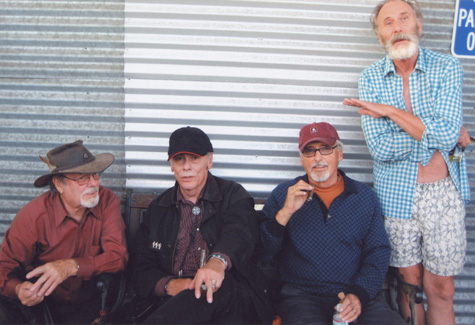 Russ Tamblyn, Dean Stockwell, Dennis Hopper, and George Herms at Bergamot Station