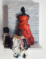 LAVAUGHAN JENKINS - Duchess in Red, painting, three-dimensional, sculpture