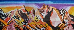 CAROLINE LARSEN - Mountain Range, painting, weaving, mountain