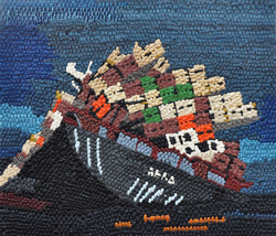 CAROLINE LARSEN - Rena, painting, weaving, ship, boat