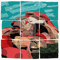 Deborah McAfee - Fragmented, quilted collage of Joshua Tree