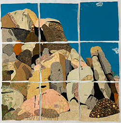 Deborah McAfee - Fragmented, quilted collage of Joshua Tree