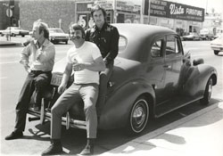 JERRY MCMILLAN - Joe Goode, Jerry McMillan, and Ed Ruscha with Ed's 39 Chevy