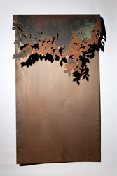 JERRY MCMILLAN - photo-etched leaves froma copper sheet, 1972