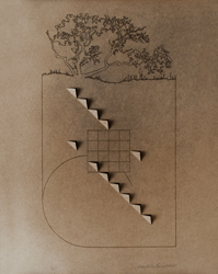 JERRY MCMILLAN - Tree with Grid #5, 1980-81