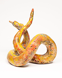 Gwynn Murrill - Hang Loose, Serpientes, plaster, figure, snakes, sculpture