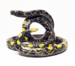 Gwynn Murrill - Hunter, Serpiente, snake, ceramic, figure, sculpture