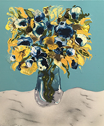 MARK POSEY - Small Bouquet in Glass Vase, painting, still life, los angeles, floral