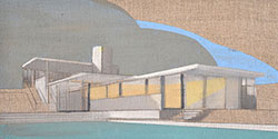 TANJA RECTOR - Kaufmann House, interior, mid century modern, house, painting