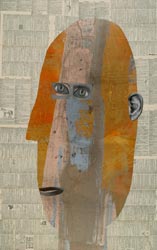 HOLLY ROBERTS - Big-Head Thinking, collage, photography, painting