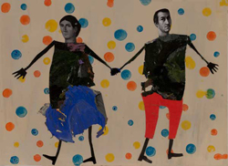 HOLLY ROBERTS -  Couple Dancing, collage, photography, painting