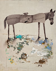 HOLLY ROBERTS - YOld Horse, collage, photography, painting