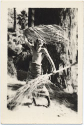 JULIUS SHULMAN - Self-Portrait with Palm Fronds, c.1935