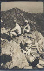 JULIUS SHULMAN - Hikers at Summit, c.1935