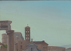 Marc Trujillo - Capitoline Early Morning, Rome, painting, plein air, oil, skyline