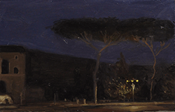 Marc Trujillo - Capitoline Nocturne, Rome, painting, plein air, oil, trees