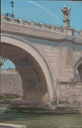 Marc Trujillo - Ponte Sant'Angelo, Rome, painting, plein air, oil, bridge