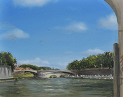 Marc Trujillo - Ponte Sisto, Rome, painting, plein air, oil, brige