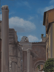 Marc Trujillo - Portico d'Ottavia, Rome, painting, plein air, oil