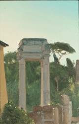 Marc Trujillo - Portico d'Ottavia, Rome, painting, plein air, oil, ruins, columns