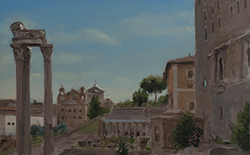 Marc Trujillo - The Forum from the Capitoline, Rome, painting, plein air, oil, ruins