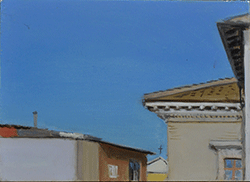 Marc Trujillo - Via di San Calista, Rome, painting, plein air, oil, roof