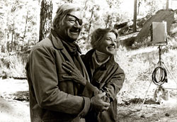 JULIAN WASSER - John Wayne and Katherine Hepburn, c.1968