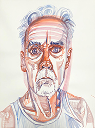 DON BACHARDY - Self-Portrait, 2016, portrait, acrylic, artist, Los Angeles