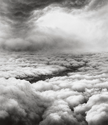 HILARY BRACE - charcoal drawing, landscape, clouds