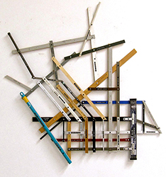 GREG COLSON - Beverly Hills Stick Map, found objects, aerial, Los Angeles, neighborhood