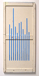 GREG COLSON - Seed Funding, abstract, painting, wood door, chart