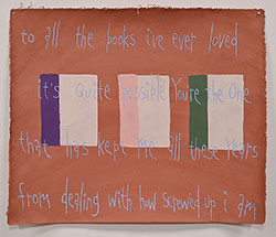 MICHAEL DEYERMOND - To All the Books, book, text, painting, California, conceptual